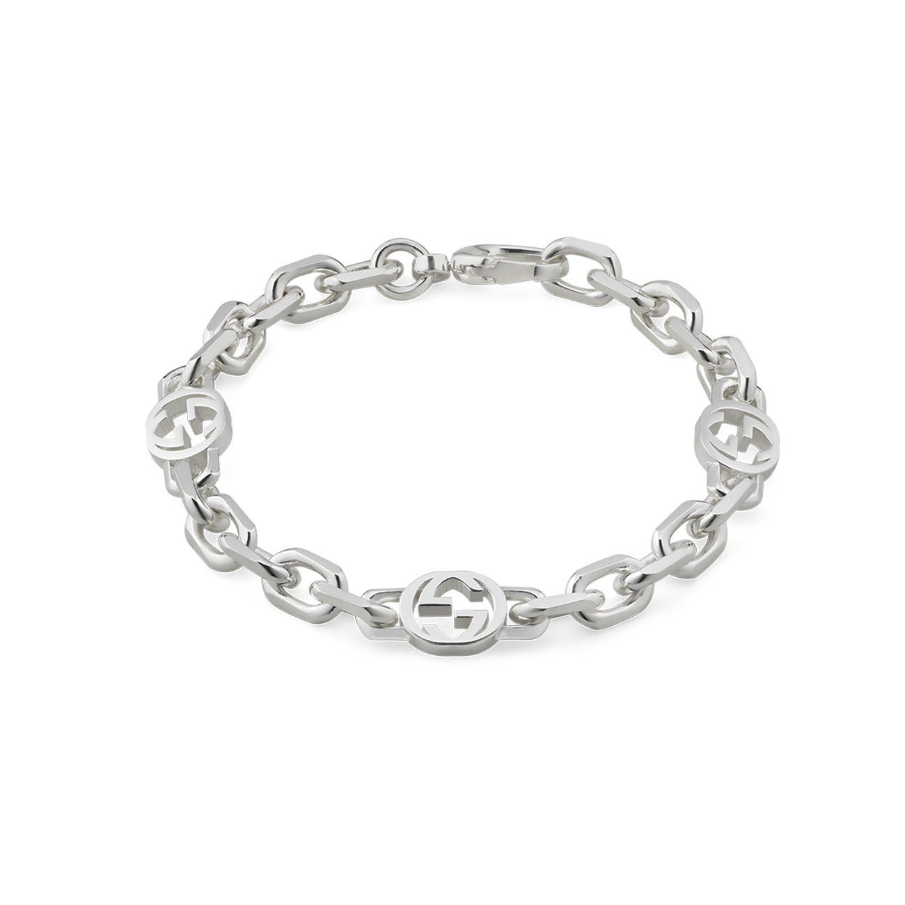 Gucci Interlocking G Silver Small Bracelet | YBA620798002020