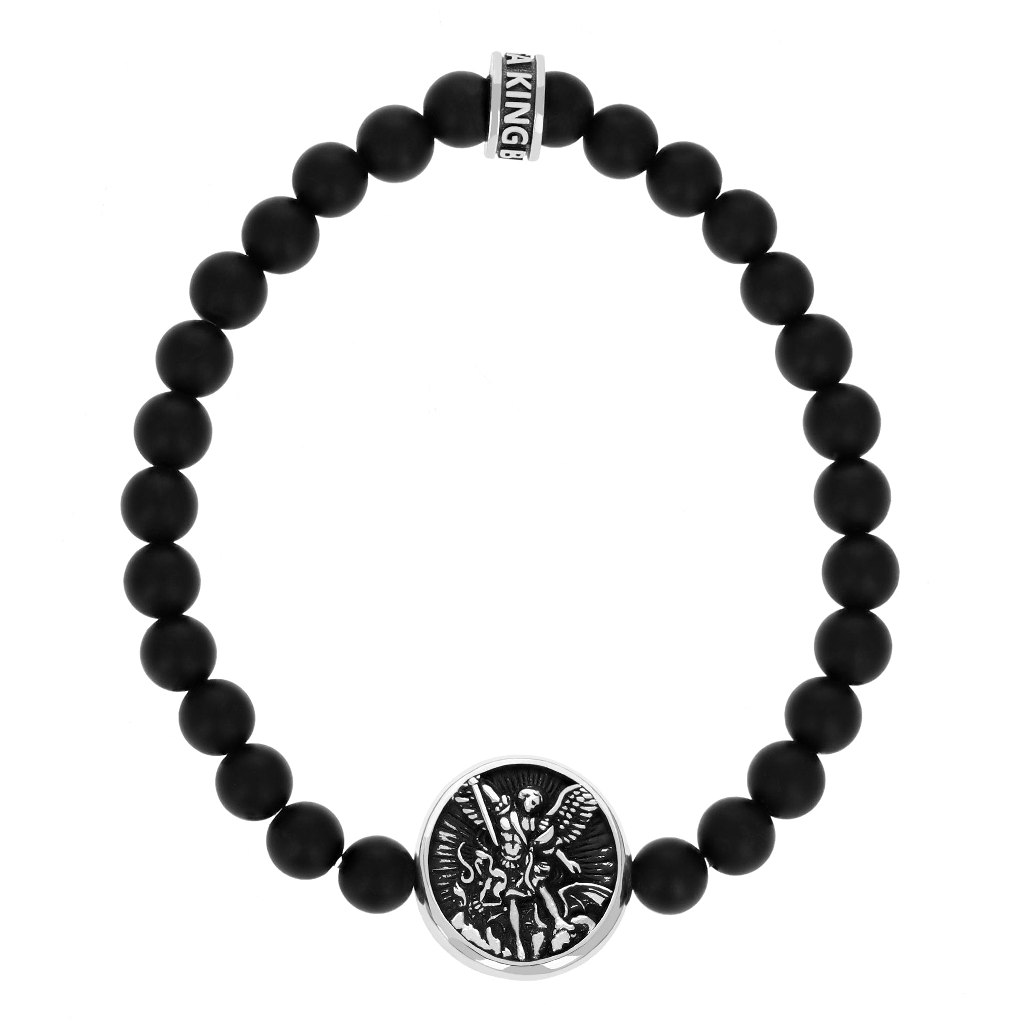 Saint Michael Onyx Beaded Bracelet – King Baby