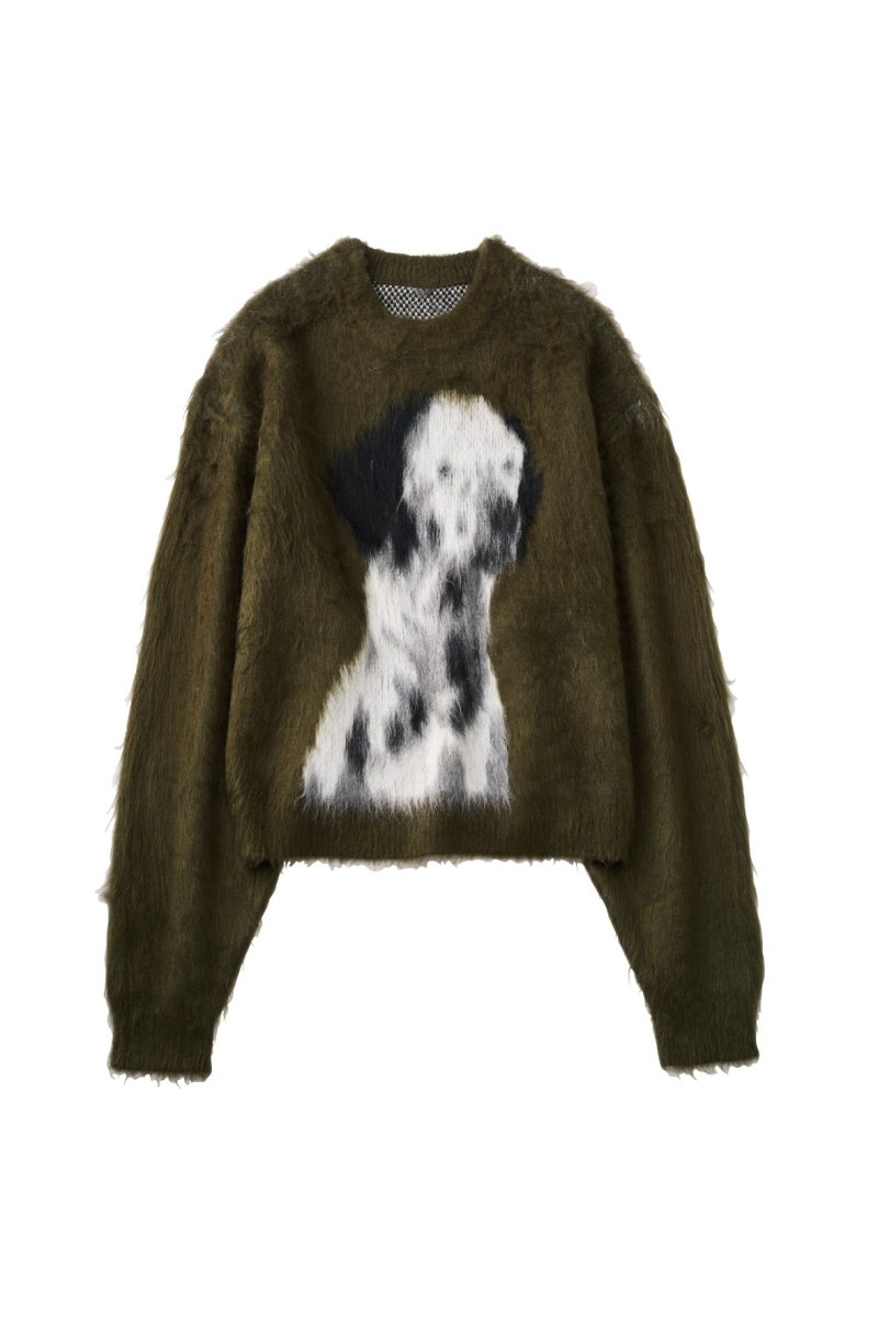 dalmatian shaggy knit(unisex)/green | KNUTH MARF