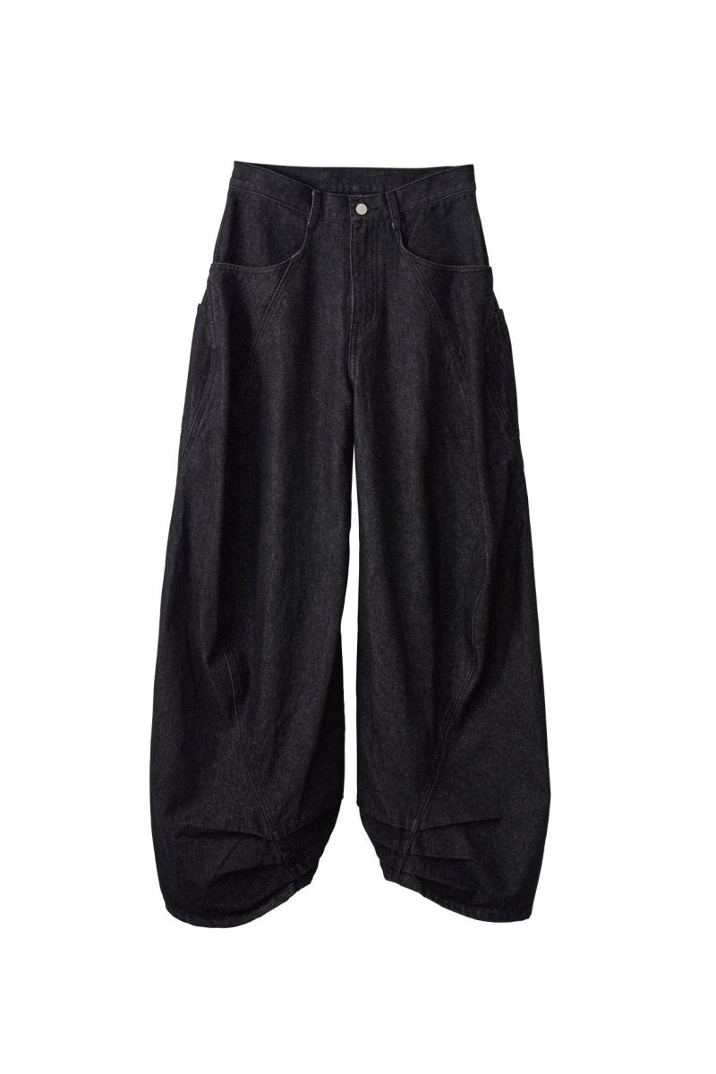 tuck design denim pants/denimblack | KNUTH MARF