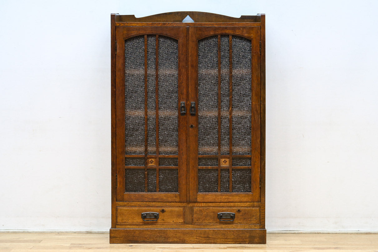 昭和レトロ‼ダイヤガラスが煌めくお洒落な本棚 BB3231 – 古福庵