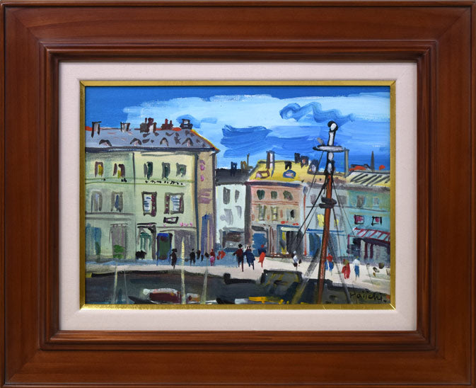 互井開一「ヨーロッパ風景」水彩画・F4号 絵画買取・販売の小竹美術