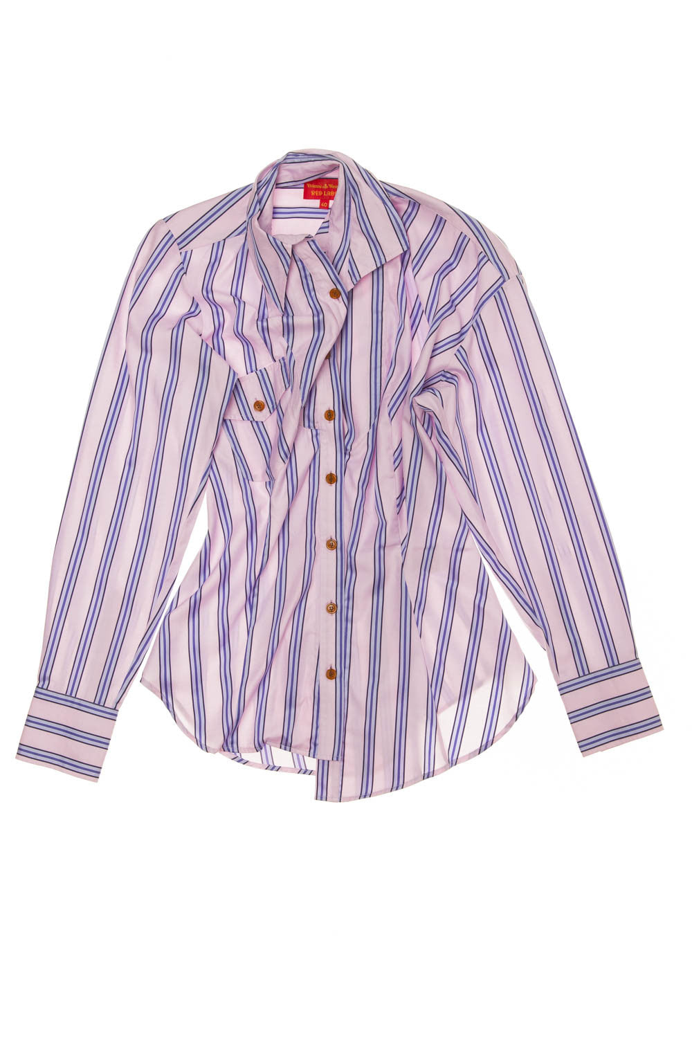 Vivienne Westwood Red Label - Pink and Lavender Striped Blouse