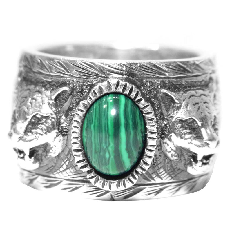 美品】GUCCI グッチ キャットヘッド マラカイト リング 19号 GUCCI