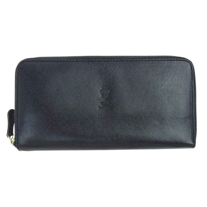 Felisi 美品 Felisiレザー ラウンドジップ 長財布 ブラック 125 黒