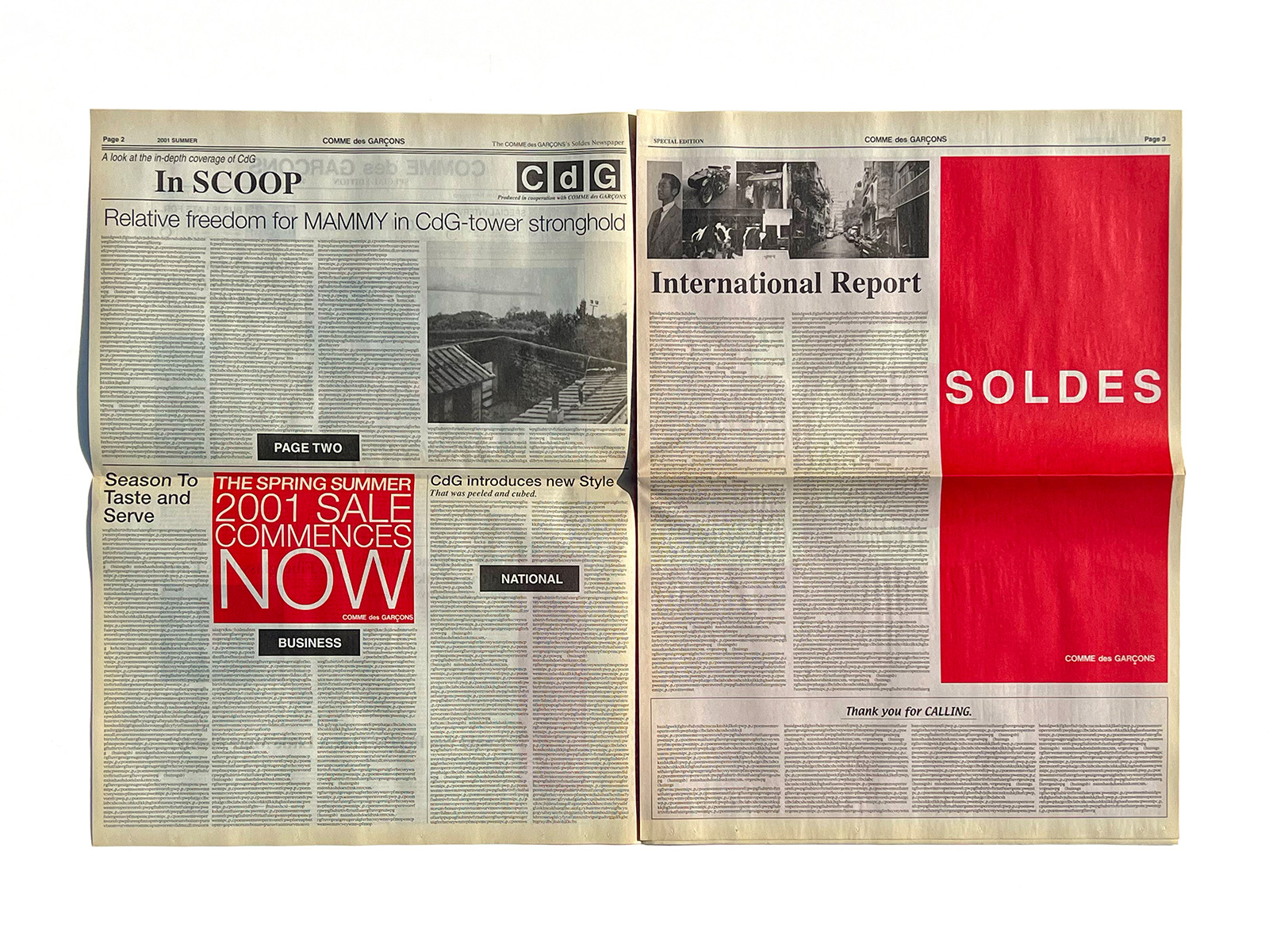 COMME des GARÇONS 2001 Summer DM | PAGE SPREAD
