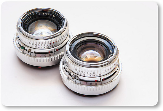 ハッセルブラッド用、ツアイスCレンズのプラナー80mm