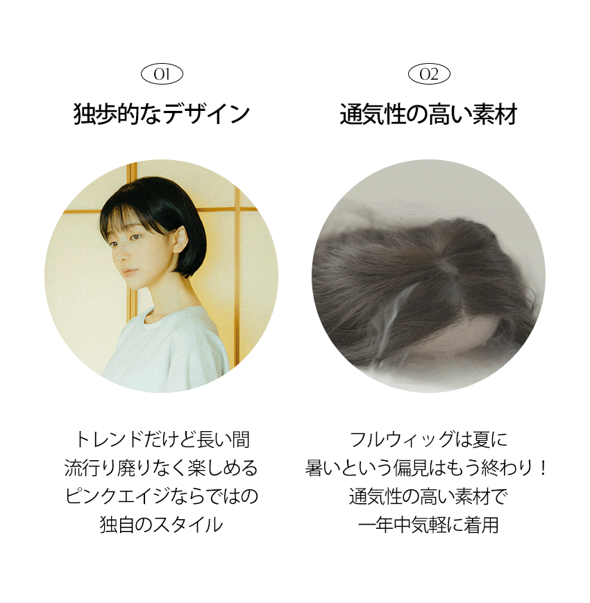 手植えフルウィッグ) マルス ストレート (モースト原糸)