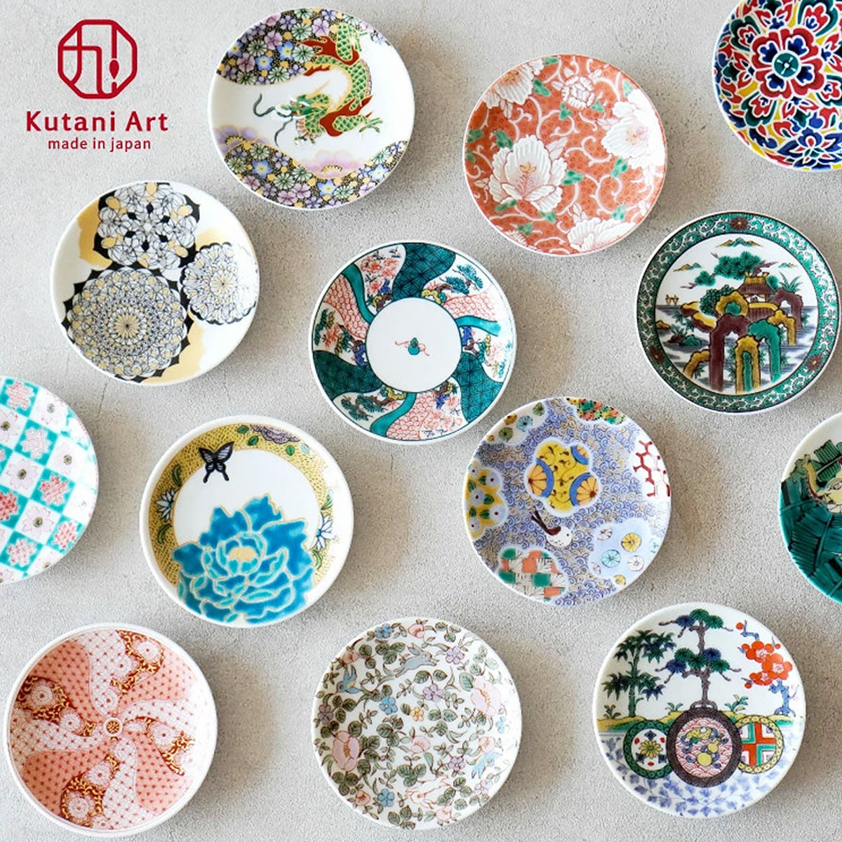 有名作家監修 九谷アート小皿 20種類 Kutani Art【日本製 ギフト
