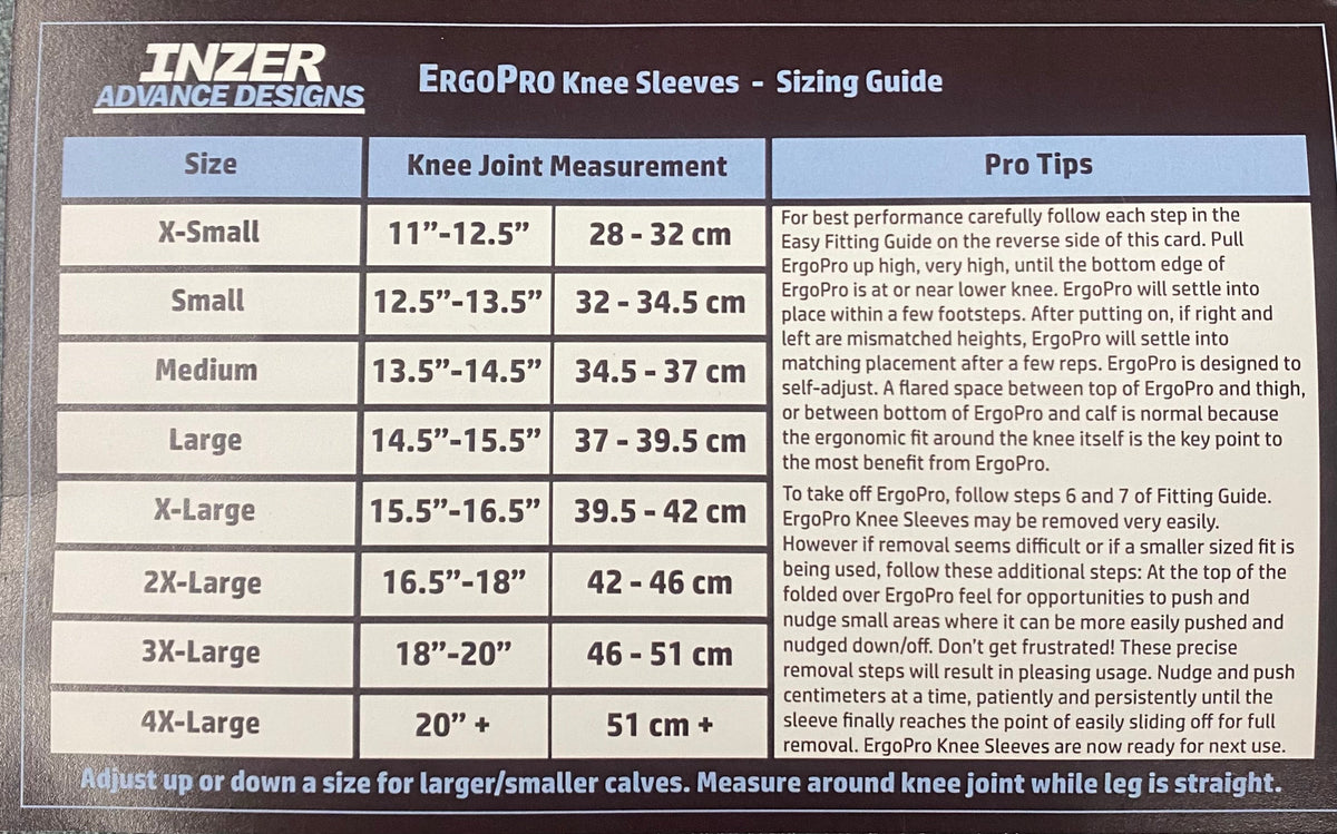 INZER ErgoPro Knee Sleeves- MADE IN U.S.A. – Quest Nutrition and