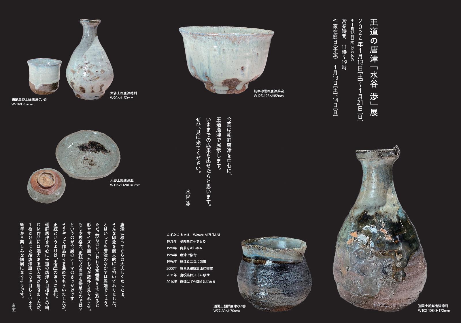 王道の唐津「水谷 渉」展