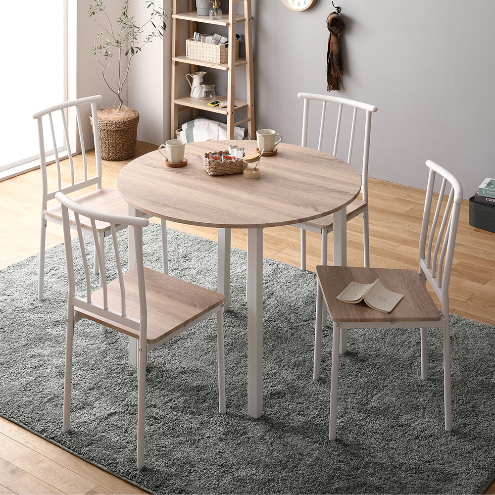 円形ダイニングテーブル＋チェアセット/直径90cmのコンパクトな