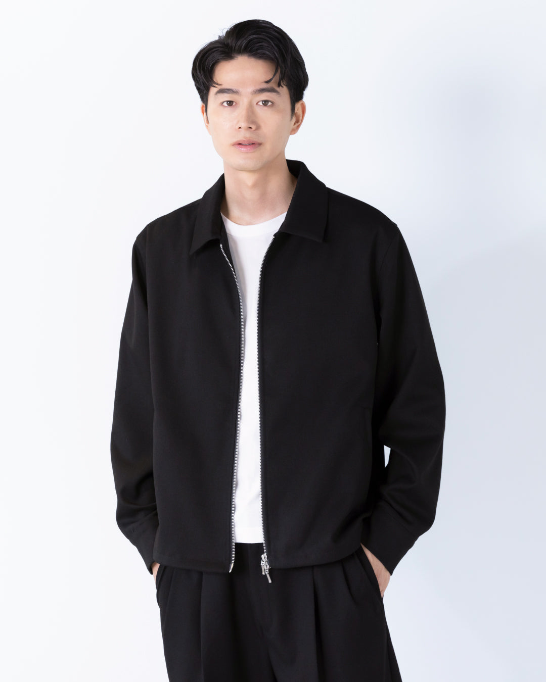 Double Zip Jacket -black-