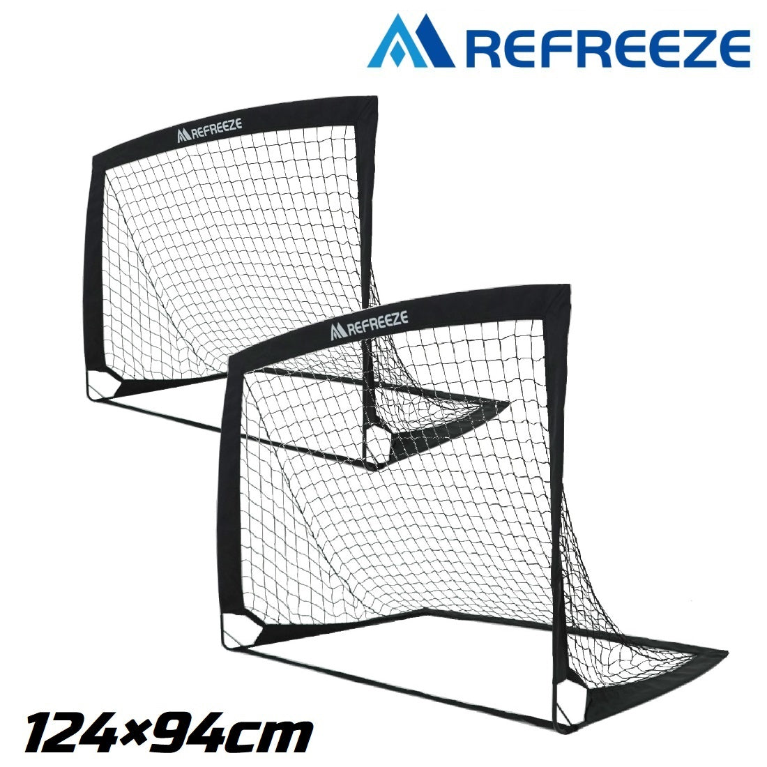 REFREEZE(リフリーズ) 124×94cm 折りたたみ サッカーゴール ブラック 2