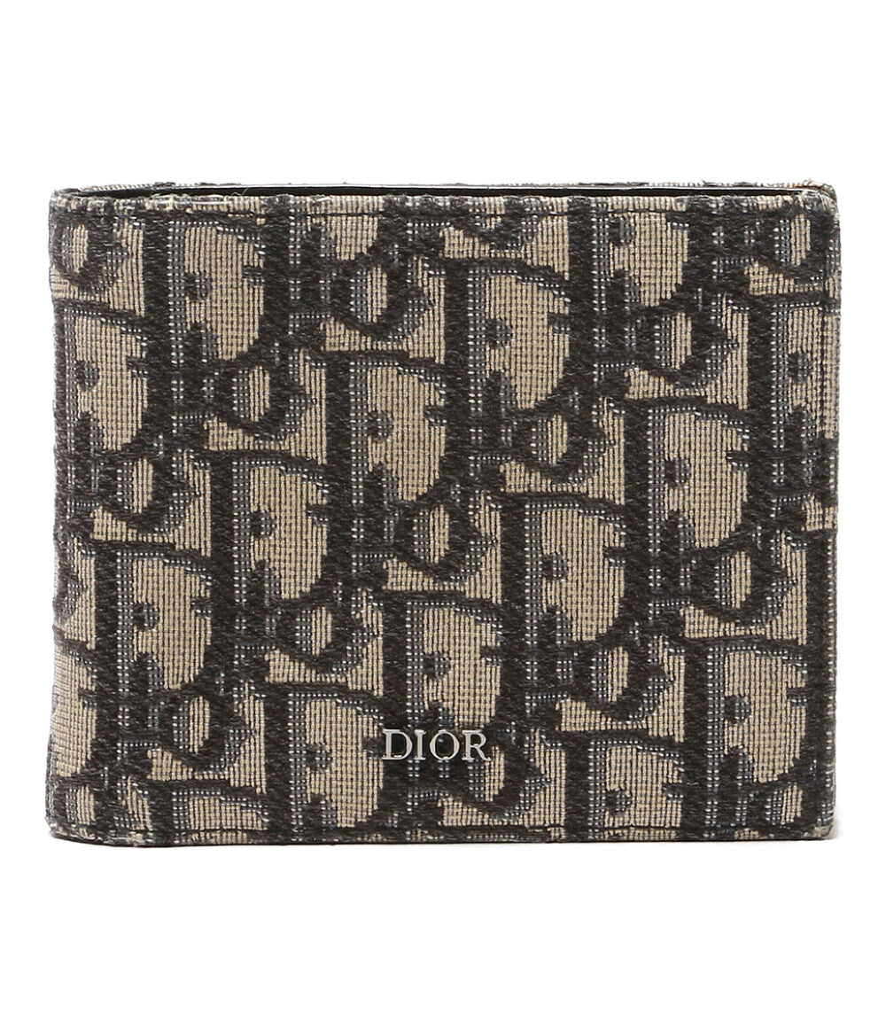 Christian Dior 二つ折り財布 オブリーク ジャカード メンズ