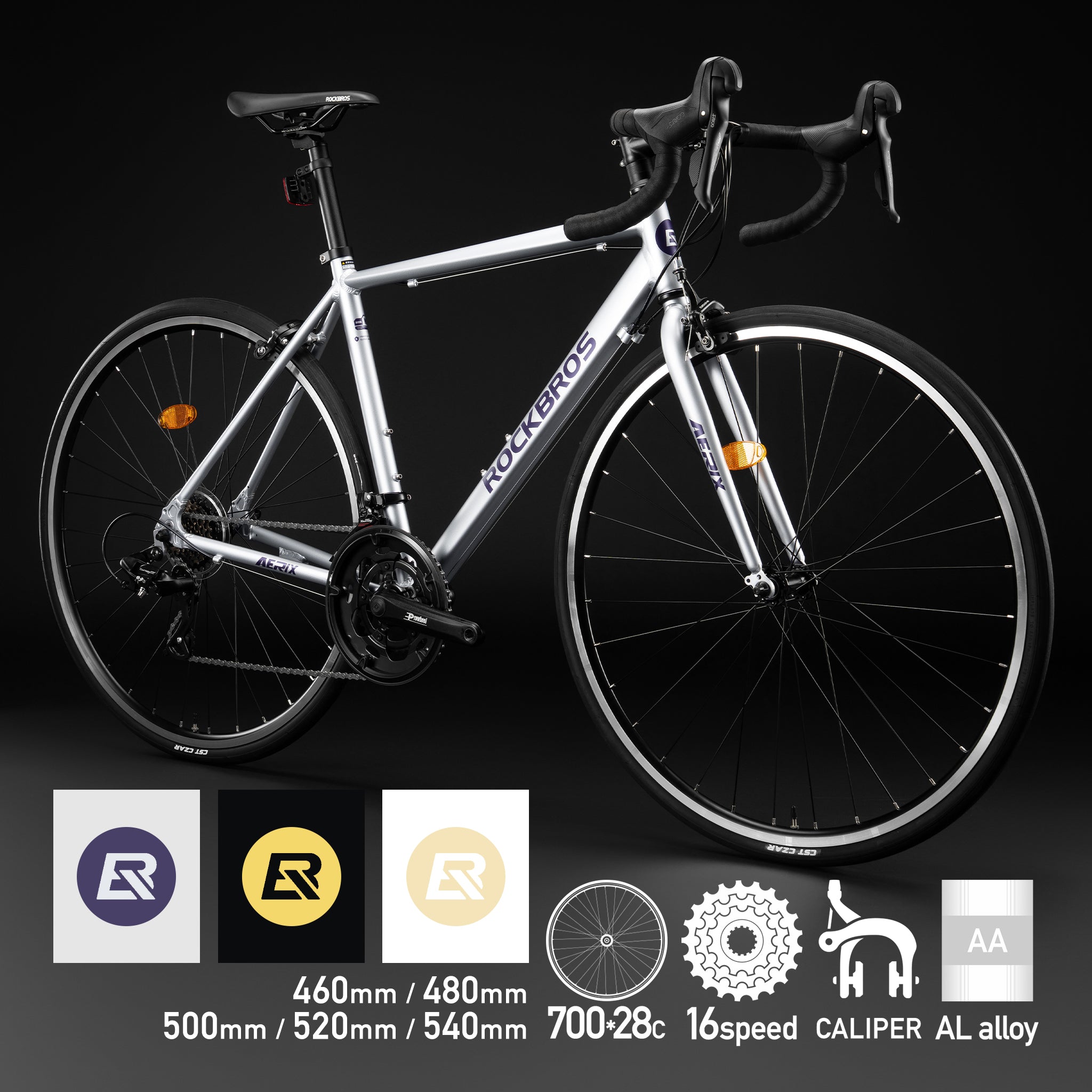 ROCKBROS ロードバイク 700×28C 16speed Dual Control アルミフレーム