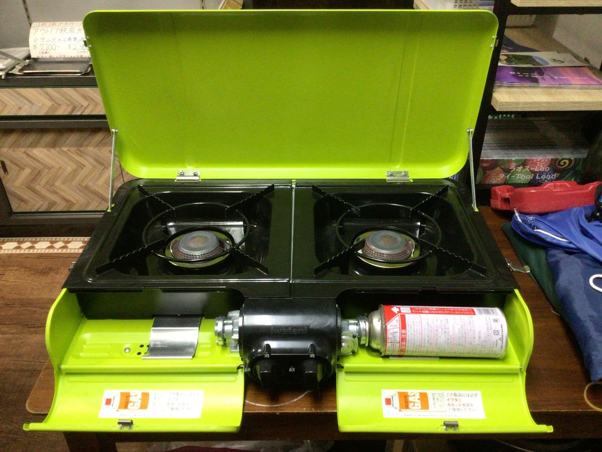 中古A】カセットガステーブルトップBBQこんろ “フラットツイン・S”（CB