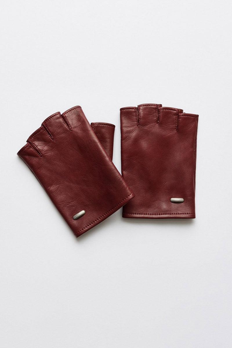 OUR LEGACY | BIKER GLOVE / CURRANT RED NAPPA 指ぬきレザーグローブ