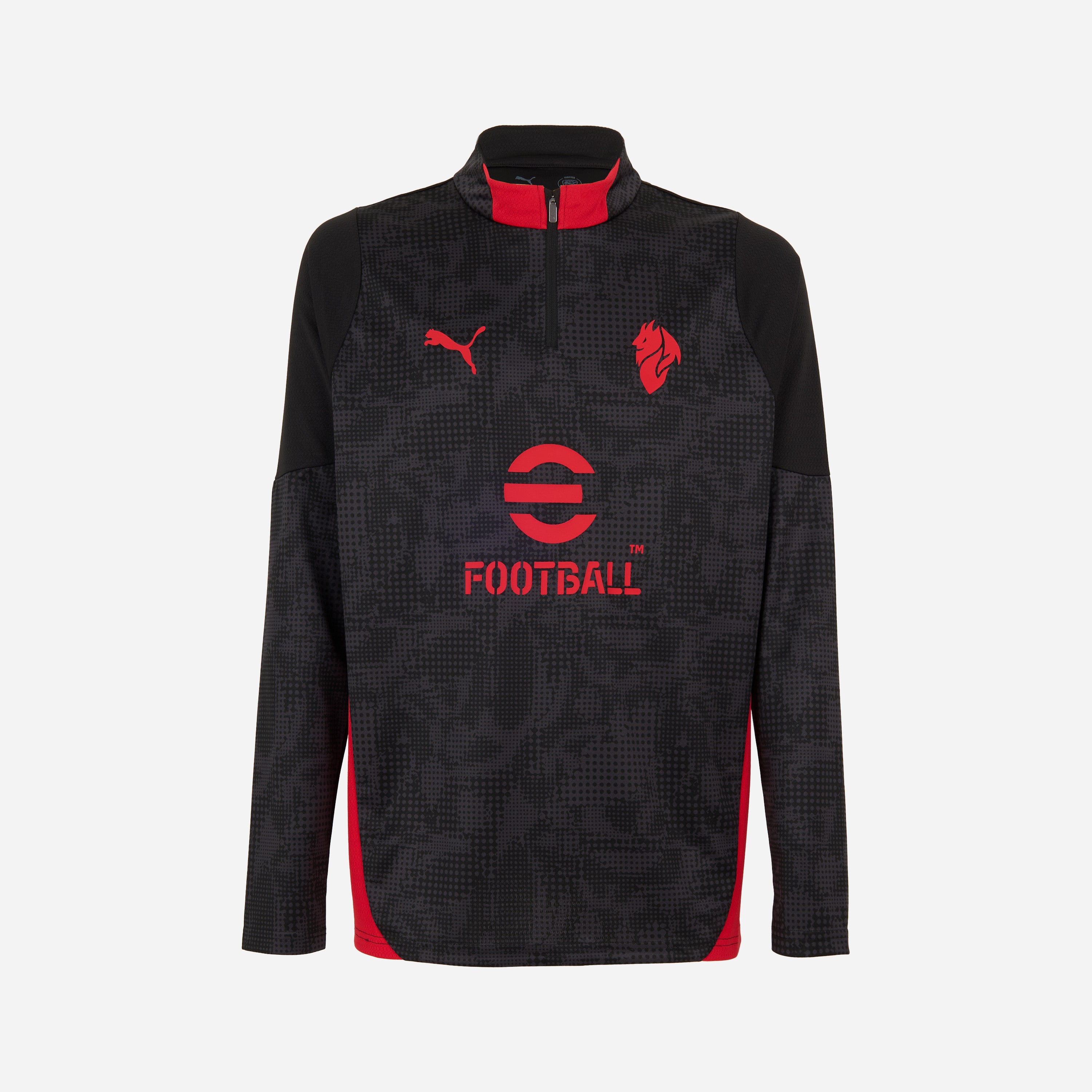 MILAN 1/4 ZIP LONG-SLEEVE TRAINING 2025/26 BLACK JERSEY | AC Milan