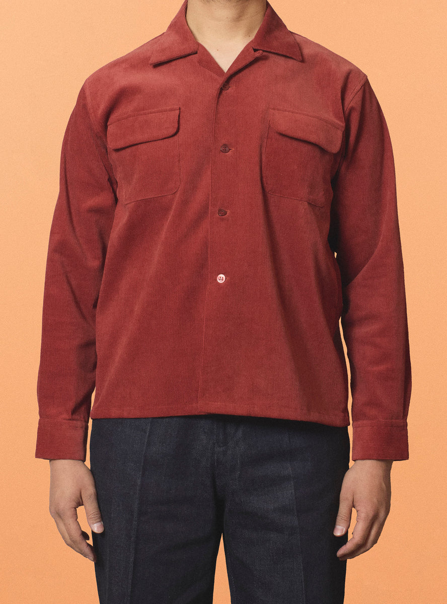 G&F Co. - CORDUROY SHIRT _ BURGUNDY – BITTERS STORE