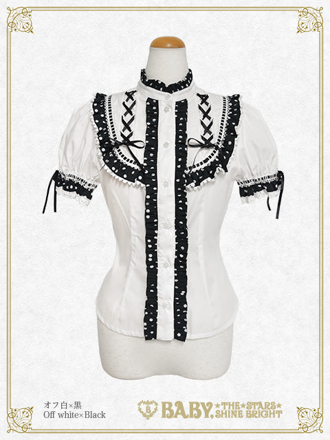 Milky Dot♡立ち襟半袖ブラウス – BABY, THE STARS SHINE BRIGHT
