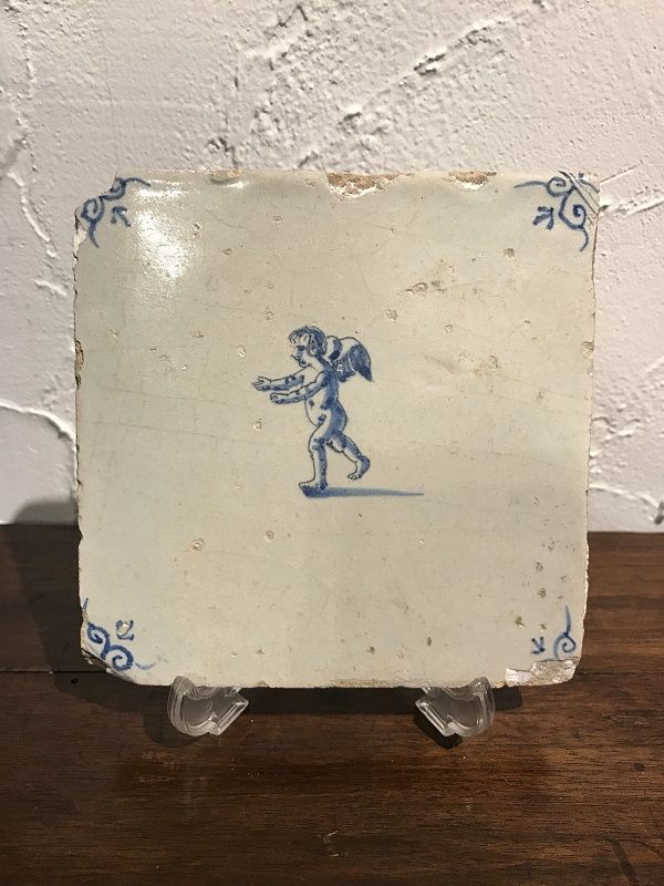 17世紀 デルフト・タイル 天使 オランダ - Grand montagne Antiques