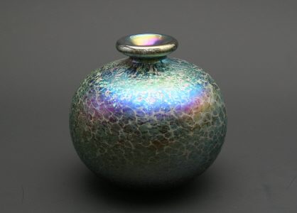 江副行昭 熔壌ガラス斑点文様壺 三和堂 (東京・日本橋）