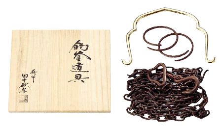 金工師 玉山銘 金属工芸 鋳銅製 蛇籠 鶺鴒 小鳥 骨董 古道具 金工師