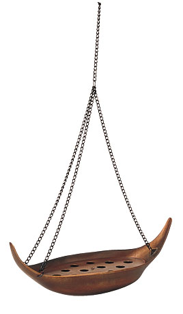 134－13 唐銅 釣舟花入 金谷浄雲作（桐箱）【SKK佐々木工業】