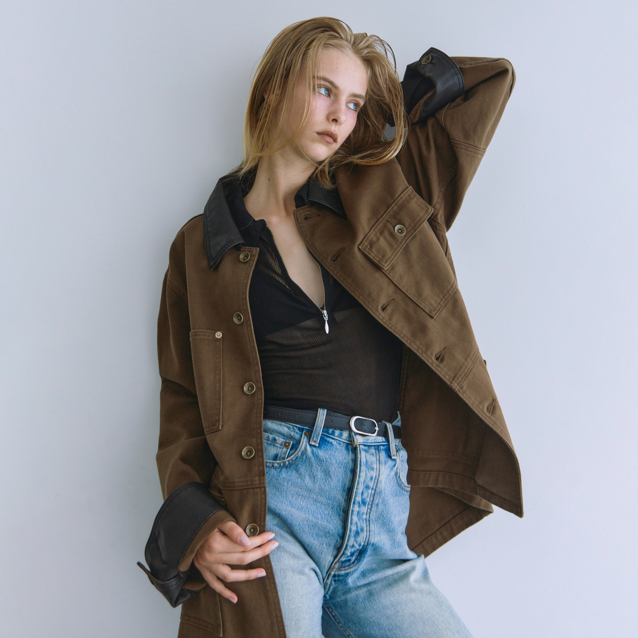 ECO Leather collar coverall