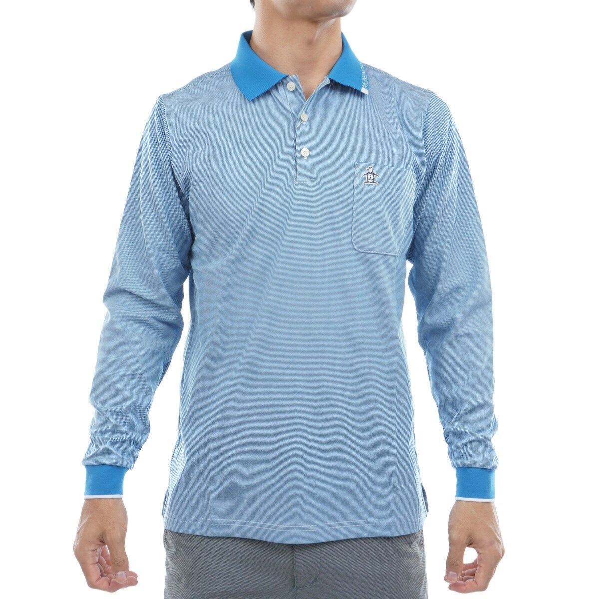 Sunscreen NIR ドット鹿の子長袖ポロシャツ(長袖シャツ・ポロシャツ