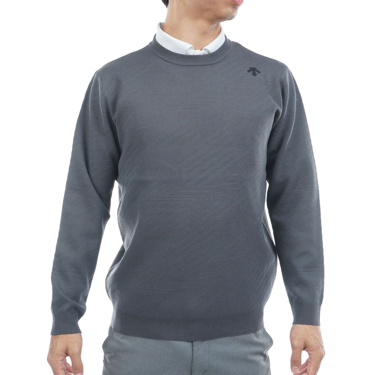 ジャカードクルーネックセーター(中間着(セーター、トレーナー