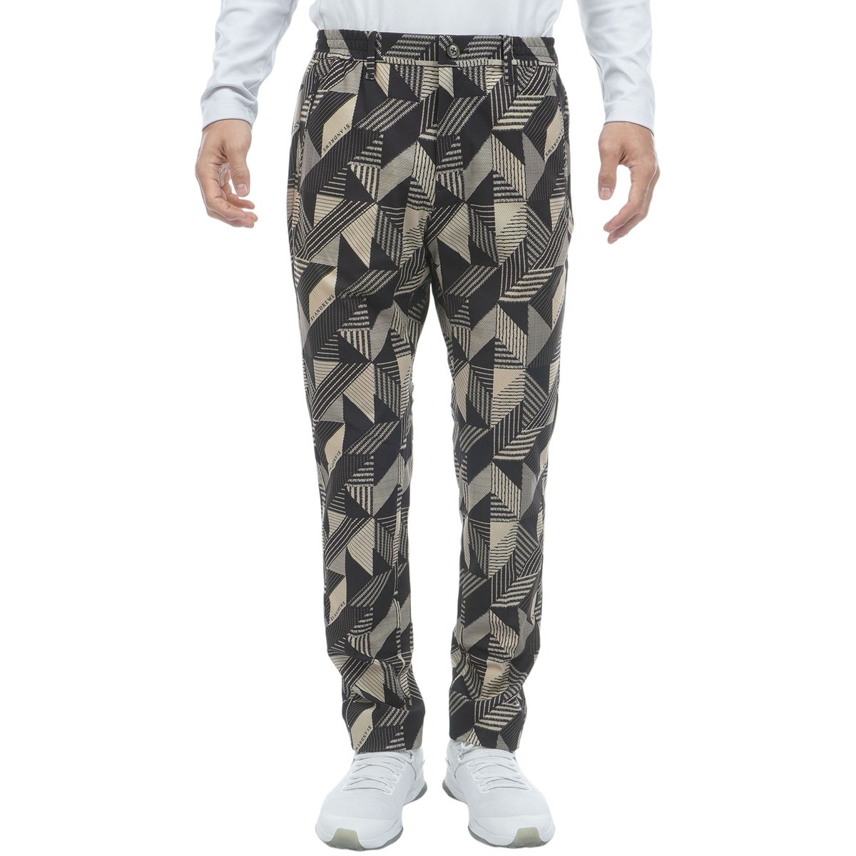 セール・アウトレット】ストレッチ 幾何学柄プリントパンツ(ロング