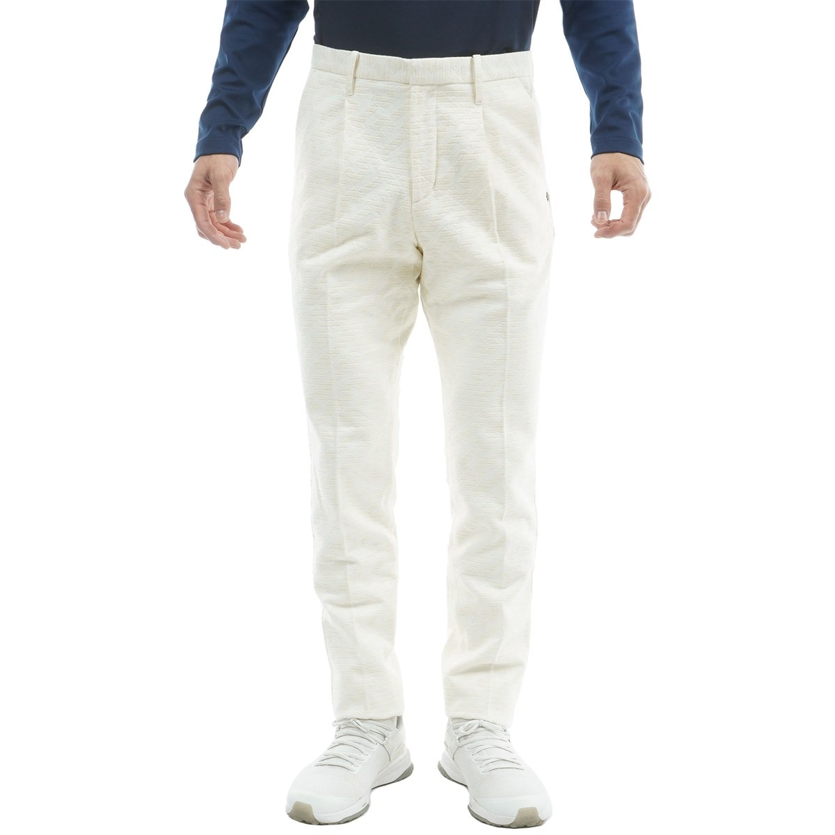 セール・アウトレット】モノグラムジャカード ワンタックパンツ(ロング