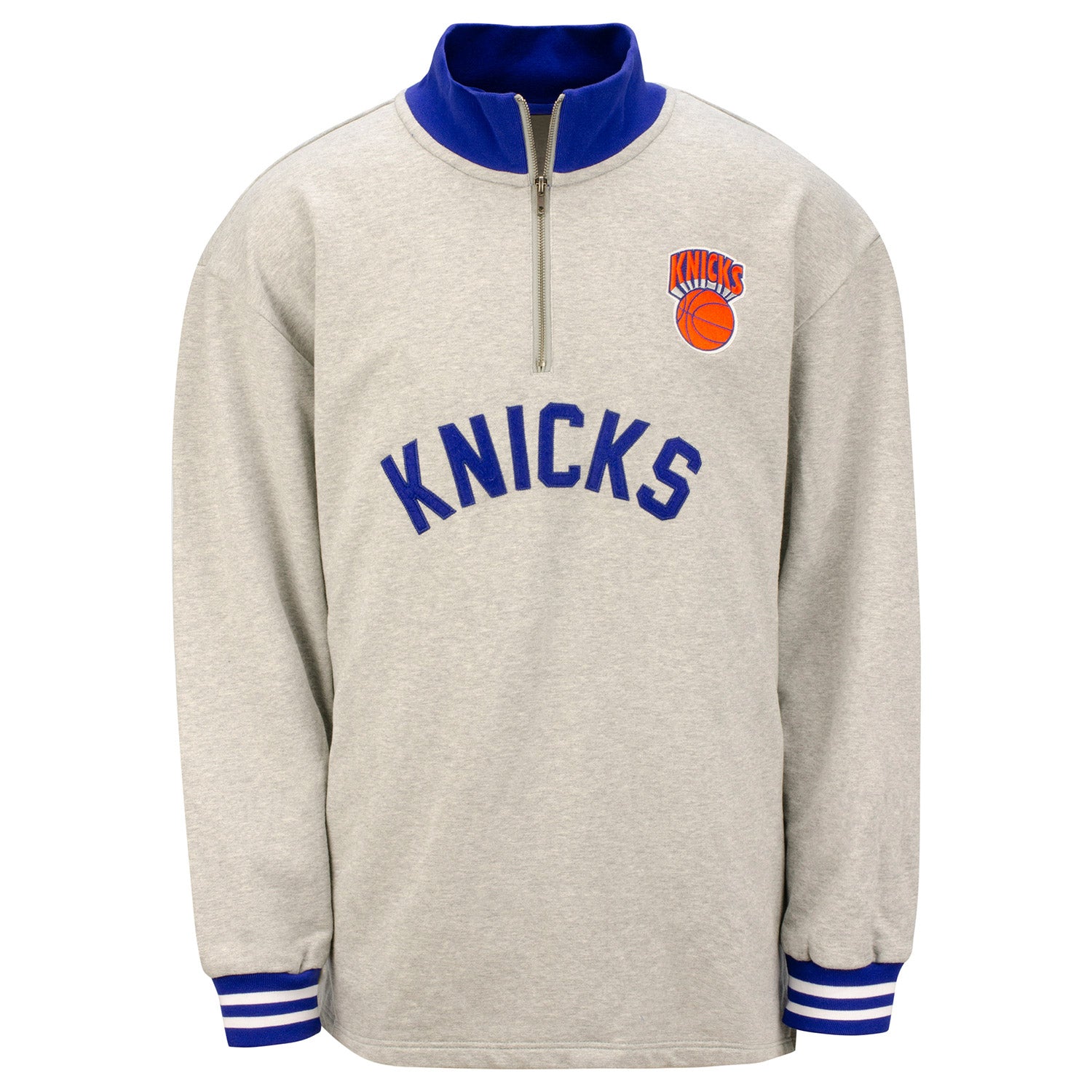 Mitchell & Ness Knicks Big & Tall 1/4 Zip French Terry Jacket