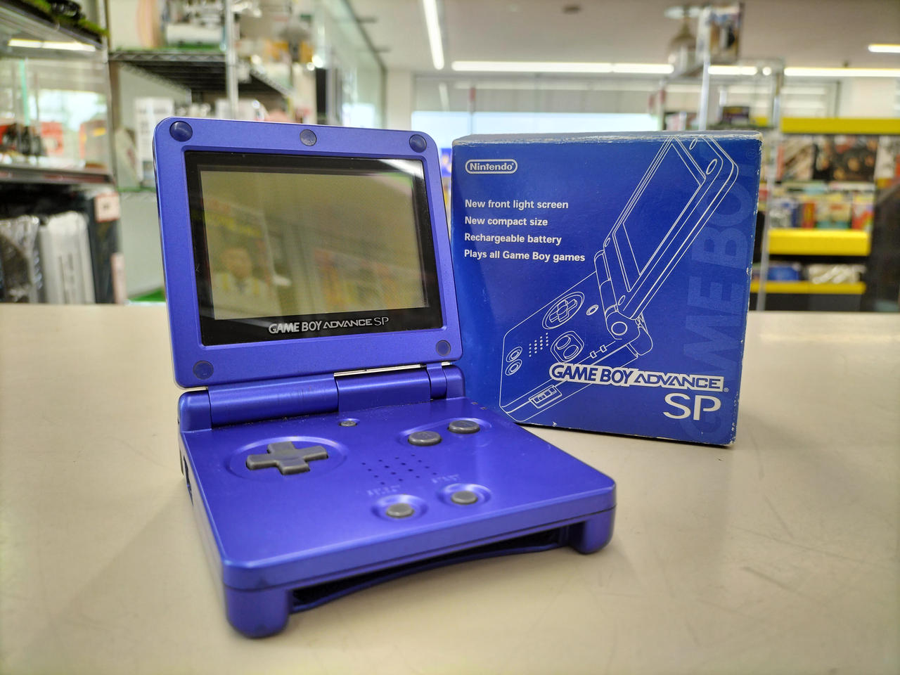 Nintendo Gameboy Advance SP Blue AGS-S-ZBA Used in Japan – The