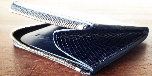 three2four シェルコードバン　ブラック three2four | 作品 >> ホーウィン社シェルコードバン コインケース