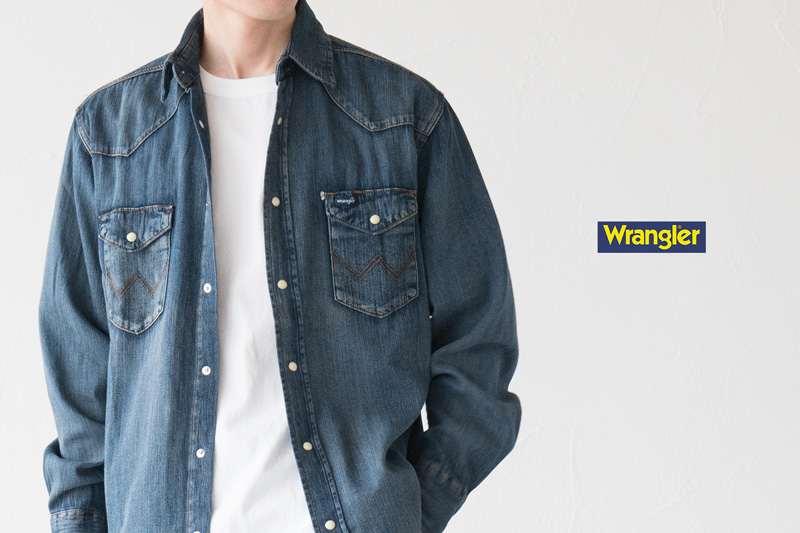 アメリカ直輸入 ラングラー スラブ デニム ウエスタンシャツ MS1039W