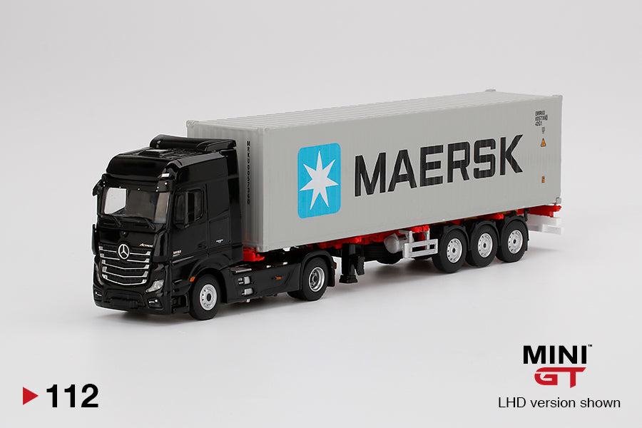 MINI GT 1/64 Mercedes-Benz Actros With 40 Ft Container 