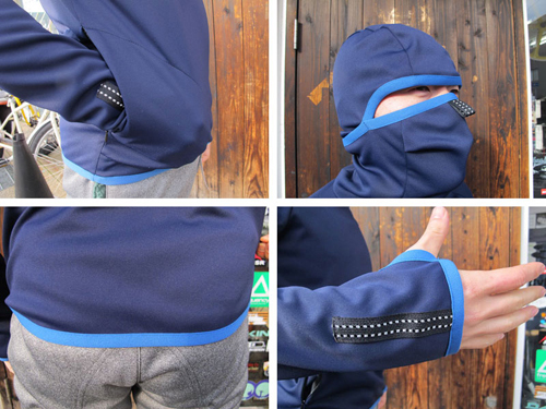 CCP フルフェイスパーカー 別名ニンジャパーカー 防風素材 中は起毛で