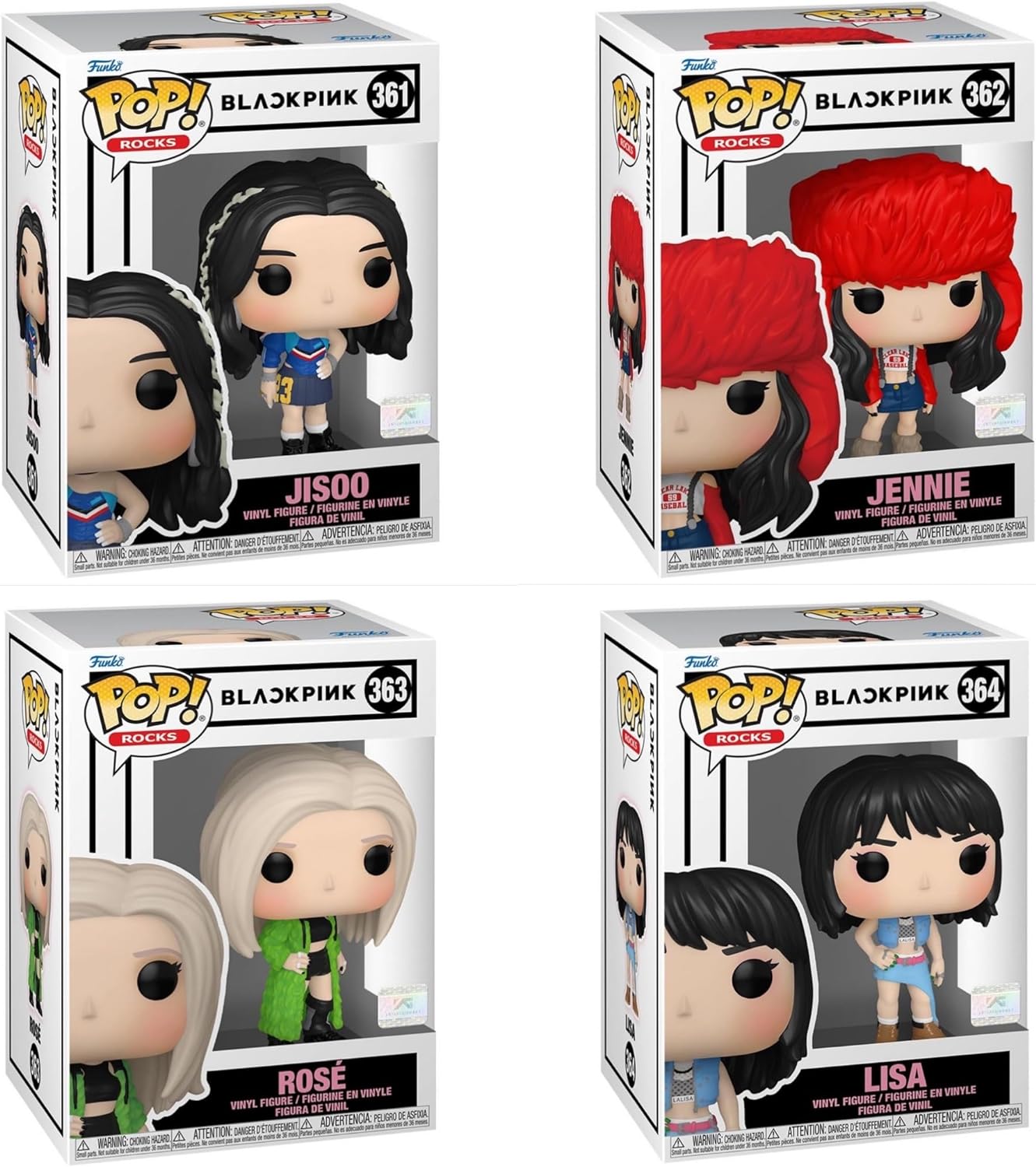 BLACKPINK - Set of 4 Lisa, Jennie, Jisoo, and Rose -Funko Pop