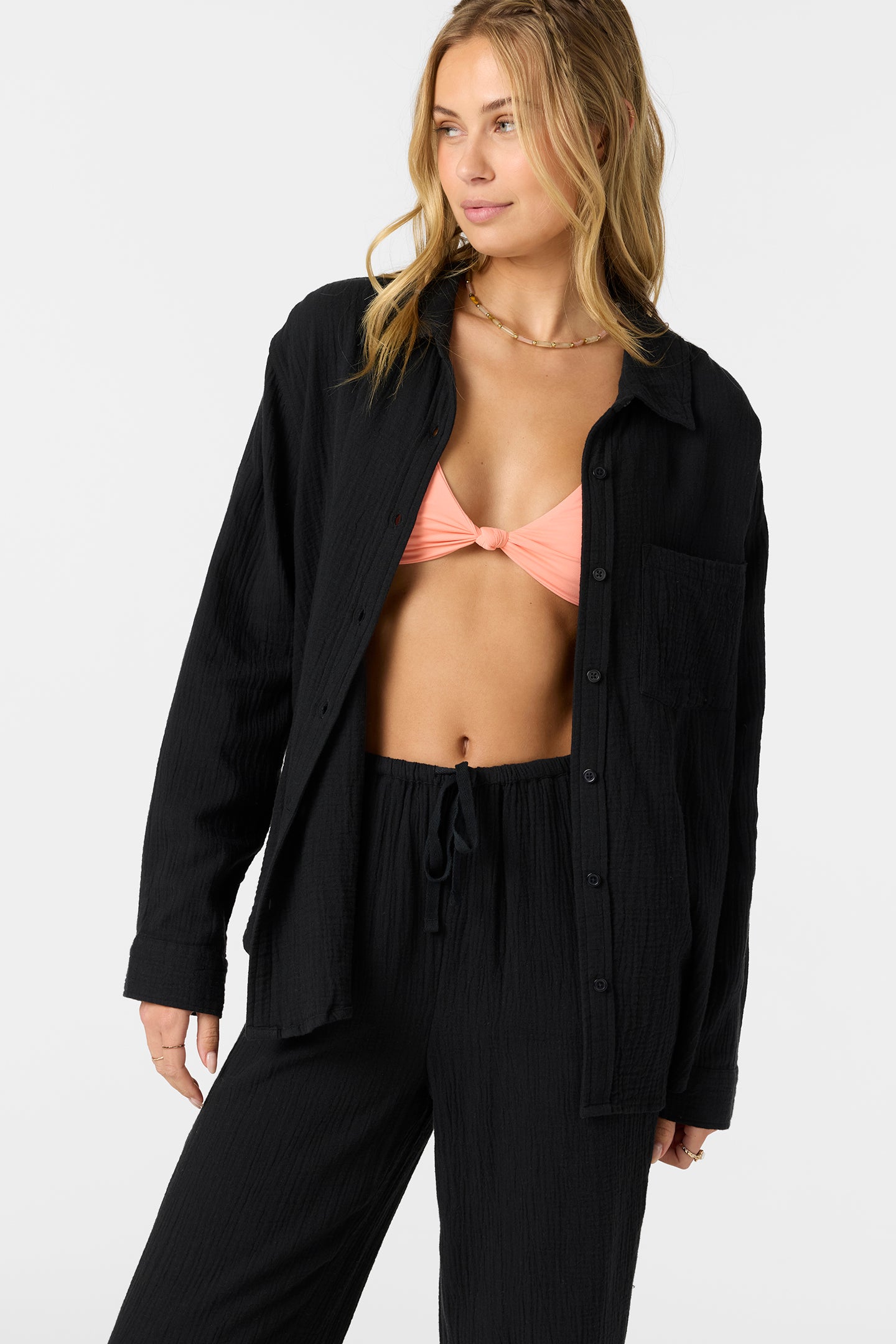 Leni Relaxed Long Sleeve Top - Black | O'Neill