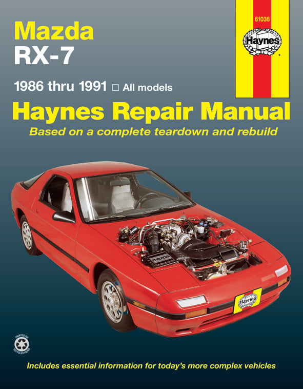 Mazda RX-7 for Mazda RX-7 models inc. turbo (86-91) Haynes Repair