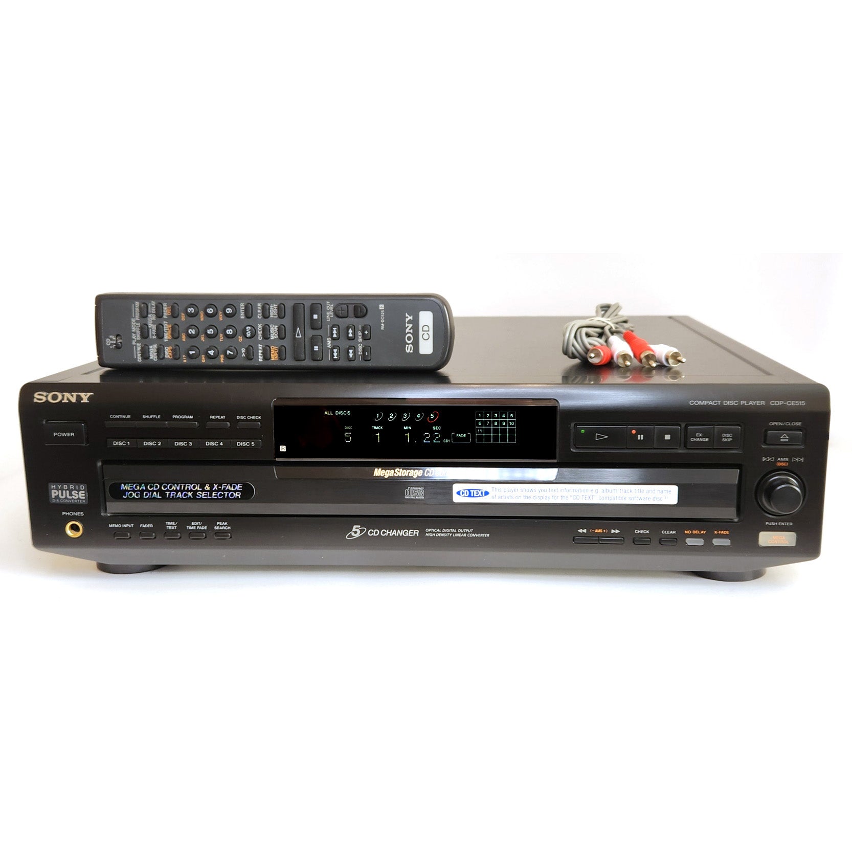 Sony CDP-CE515 5-Disc Carousel CD Changer Player – VCR-DVD.com