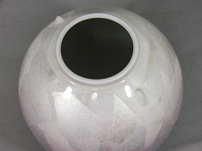 九谷宗秀（山上宗盛）作 釉裏銀彩 丸花瓶 【器道楽】