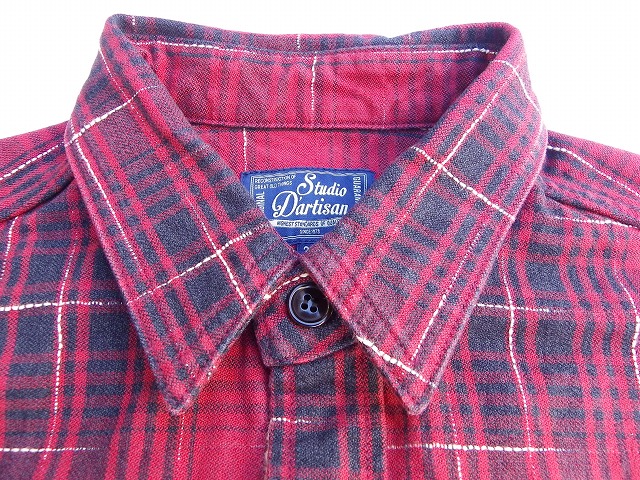 STUDIO D'ARTISAN-スタジオダルチザン- 乱れ絣チェックシャツ 日本製