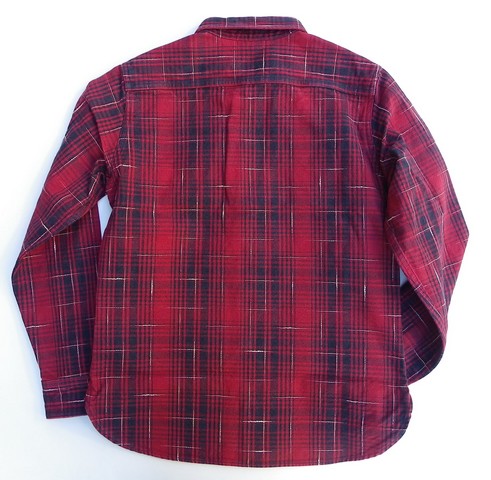 STUDIO D'ARTISAN-スタジオダルチザン- 乱れ絣チェックシャツ 日本製