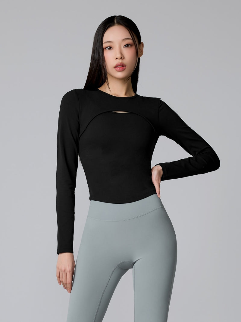 BLACK LABEL シグネチャー パワーライズ カットアウト パッド付き 長袖