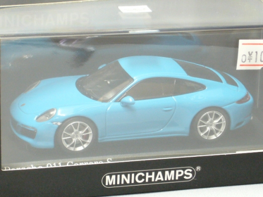 ポルシェ911 カレラS 2018 ブルー ミニチャンプス特注品 [ミニカー