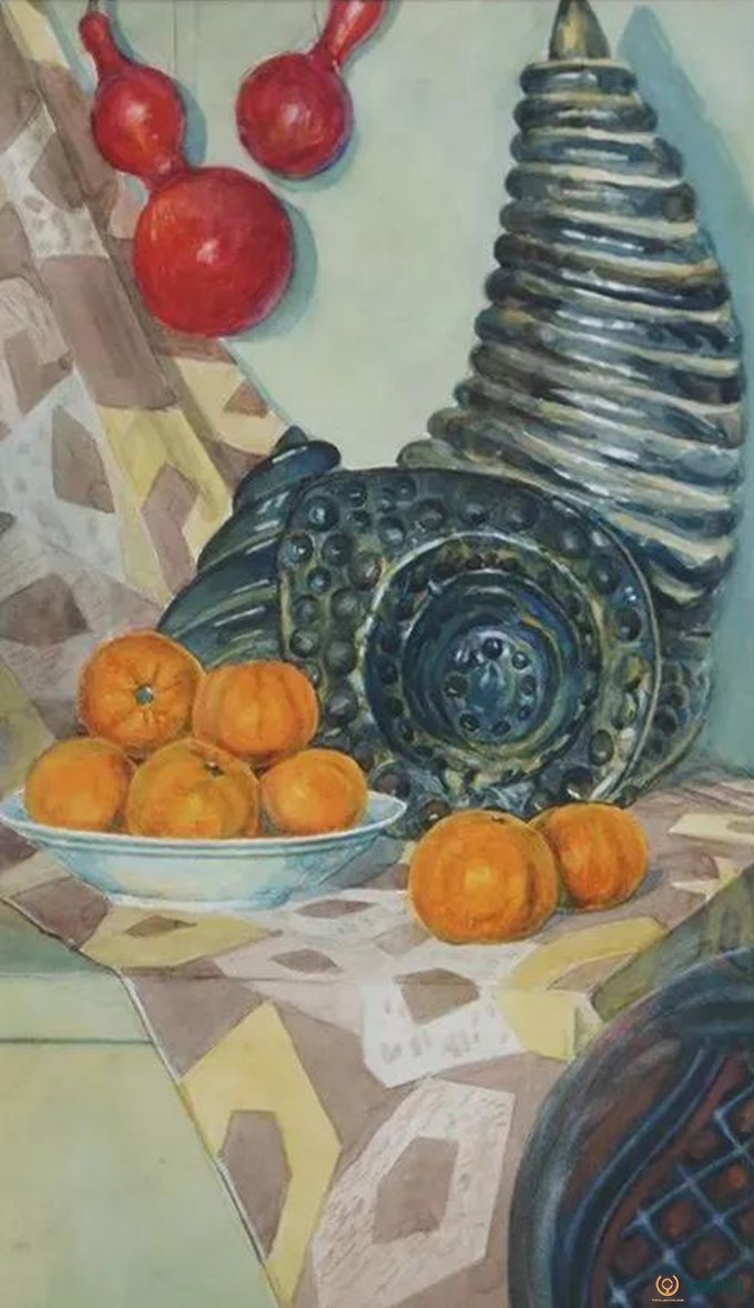 尹干彩画艺术——静物水彩写生作品